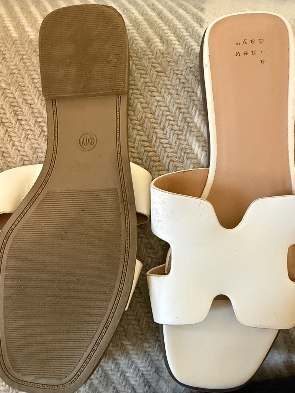 A New Day Cream White Cutout Sandal